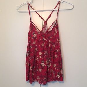 American Eagle Floral Razor Back Tank